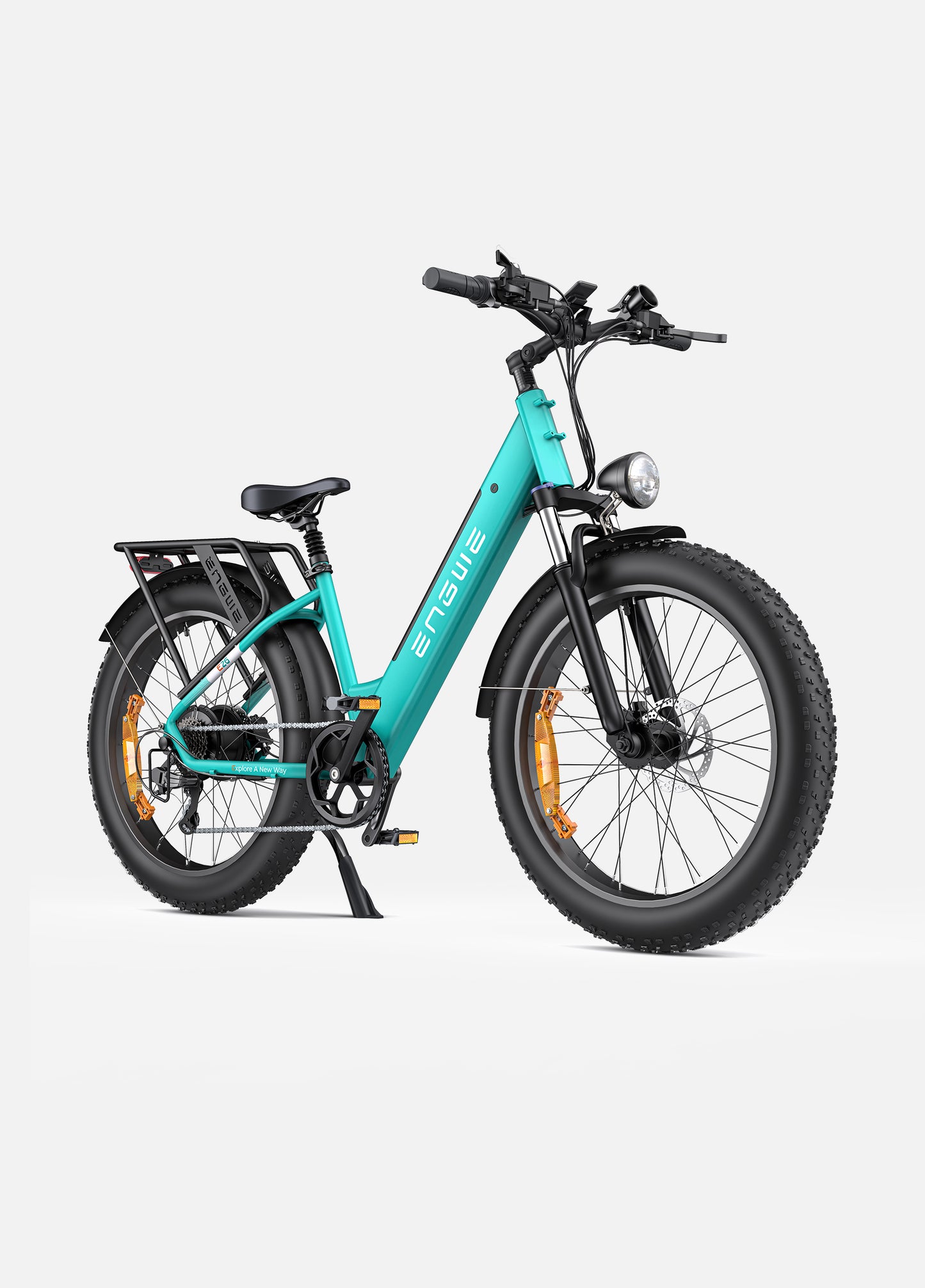 Fat tire e bike in blue, designed for all terrains, offering a stylish electric bike ride in the UK