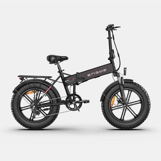 Black fat tire e  bike with front suspension, designed for all terrains including city, mountain and trekking electric bike rides in the UK