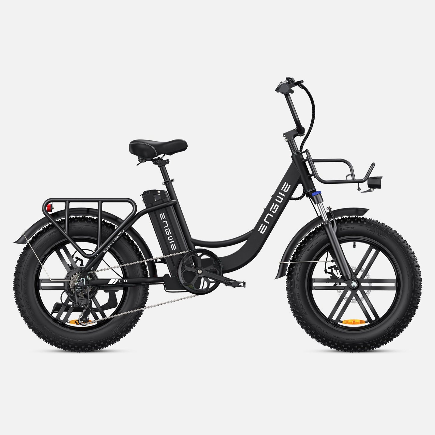 Fat tire e bike with step through design, for all terrains including city, mountain and trekking electric bike rides in the UK