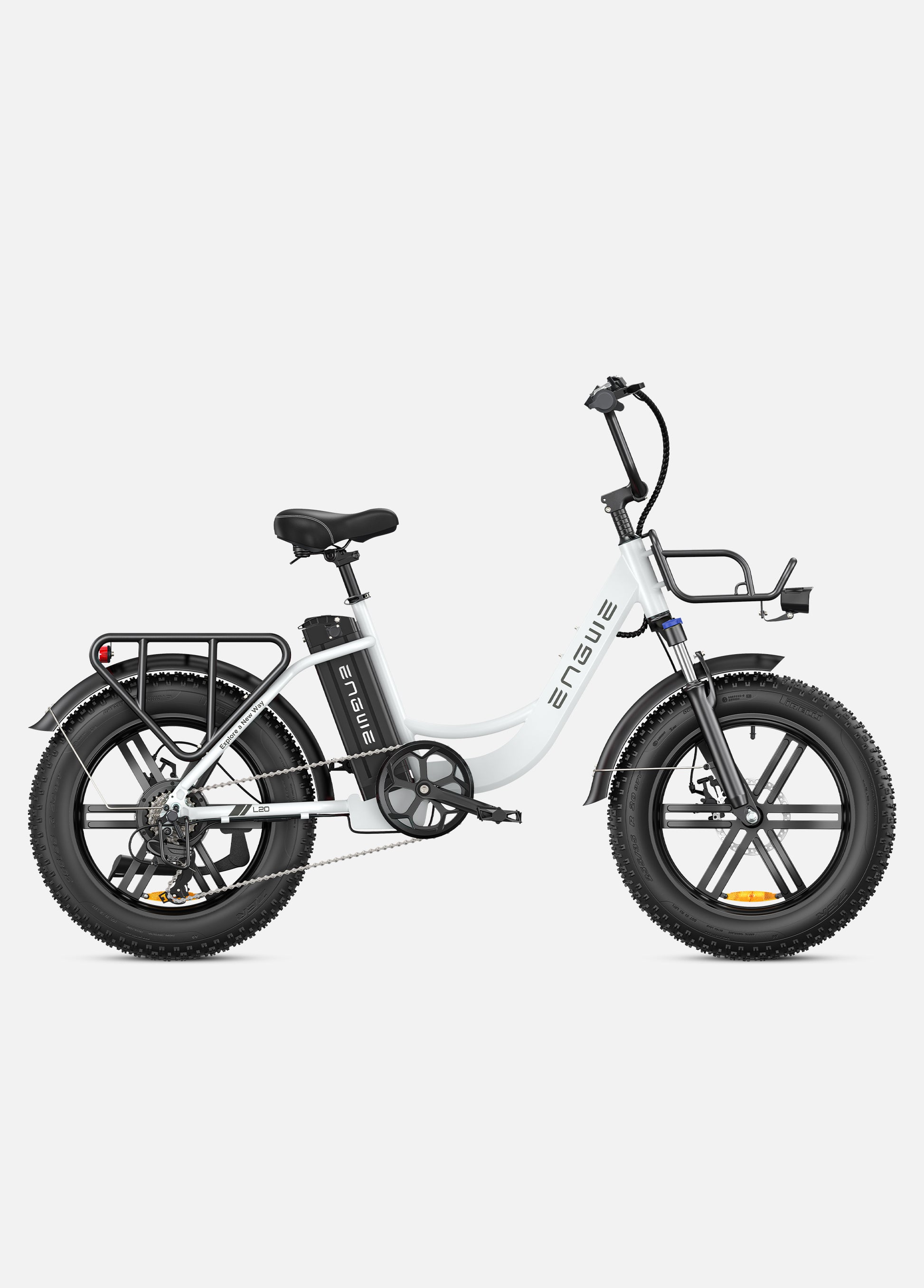 Fat tire e bike with step through design, for all terrains including city, mountain and trekking electric bike rides in the UK