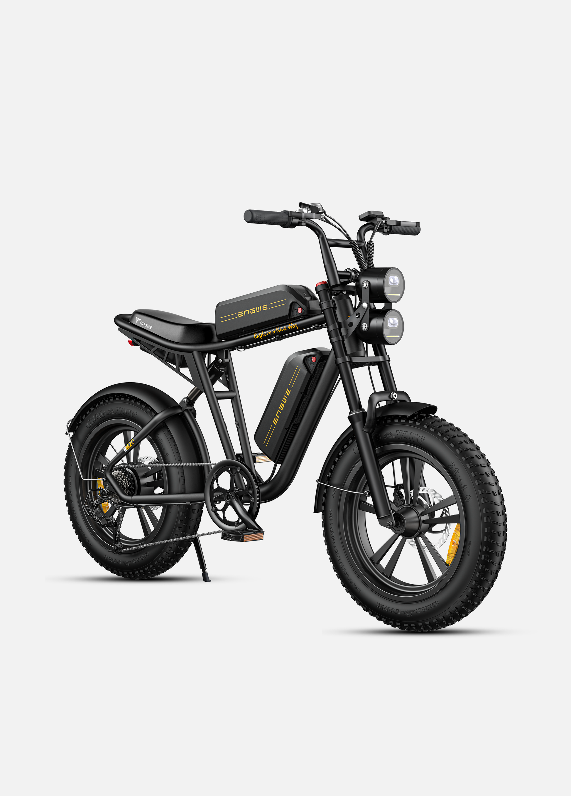 Fat tire e bike in black, designed for all terrains, offering a stylish electric bike ride in the UK