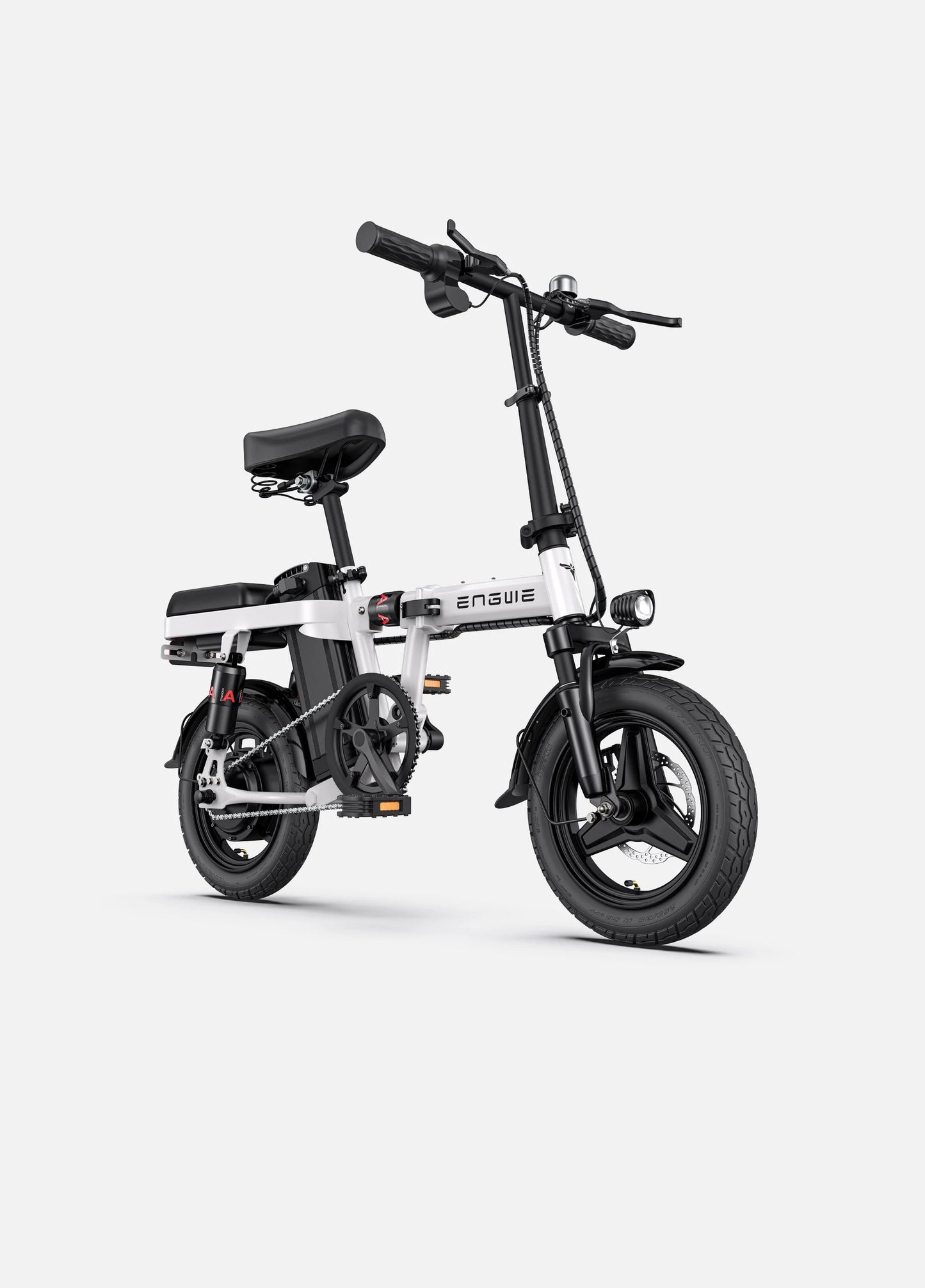 White folding e bike for UK city commuting. Perfect for everyday electric bike use.