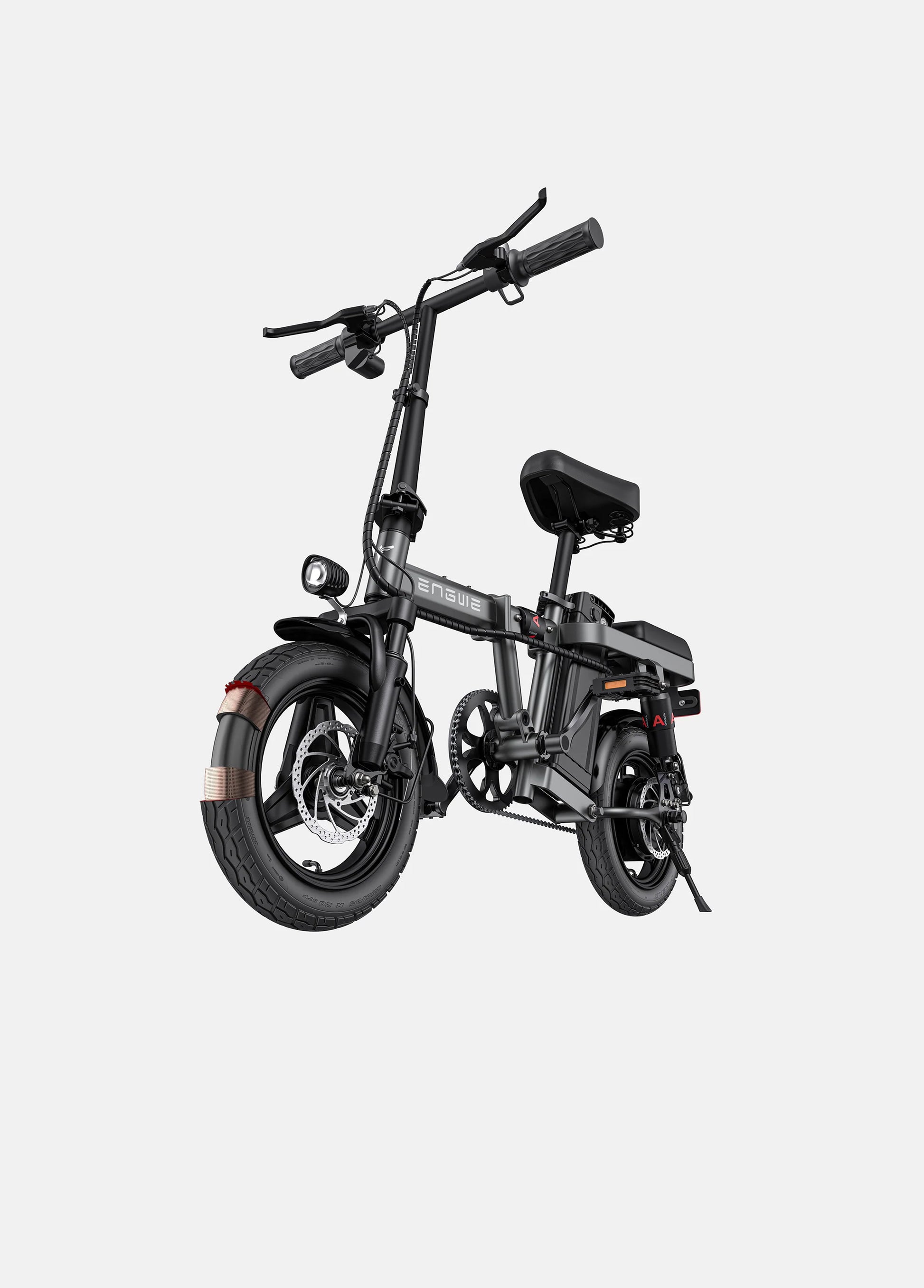 Grey folding e bike for UK city commuting. Perfect for everyday electric bike use.