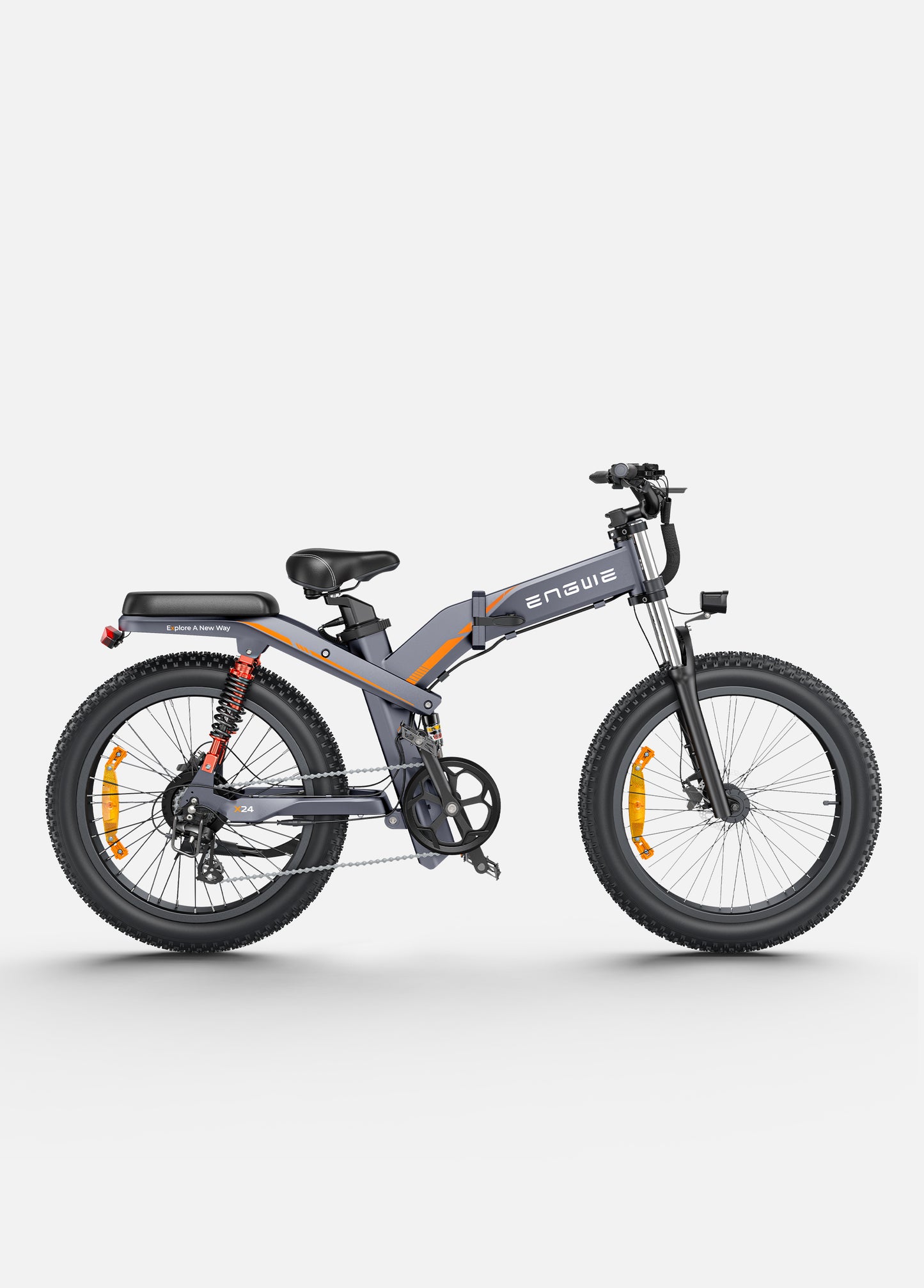 Folding fat tire e bike, designed for all terrains including city, mountain and trekking electric bike rides in the UK