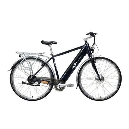 Cross-country e bike with classic crossbar design, built-in USB, and long-lasting battery, ideal for city and off-road rides.