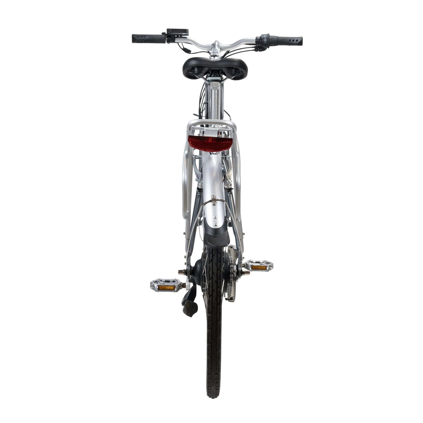 Cross-country e bike with classic crossbar design, built-in USB, and long-lasting battery, ideal for city and off-road rides.