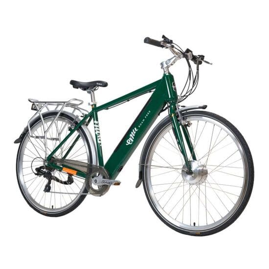 Low-price Emu electric bike with pedal assist, perfect for mountain rides, available e bikes in the UK