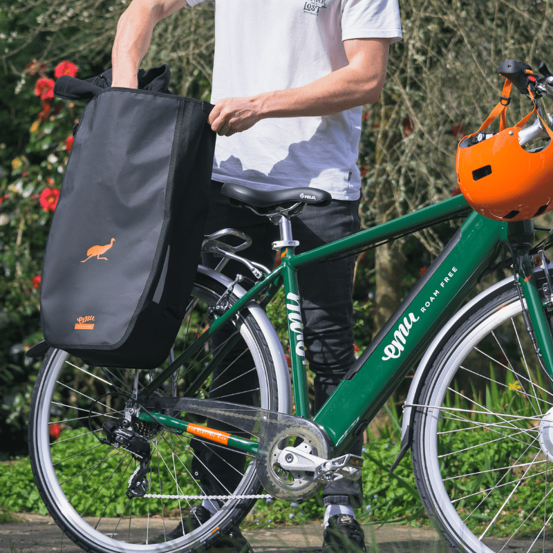 Low-price Emu electric bike with pedal assist, perfect for mountain rides, available e bikes in the UK