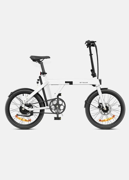 White folding e bike for UK city commuting. Perfect for everyday electric bike use.