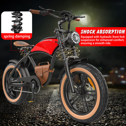 Stylish fat tire e bike, designed for all terrains including city, mountain and trekking electric bike rides in the UK