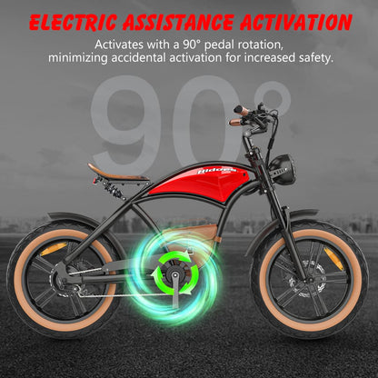 Stylish fat tire e bike, designed for all terrains including city, mountain and trekking electric bike rides in the UK