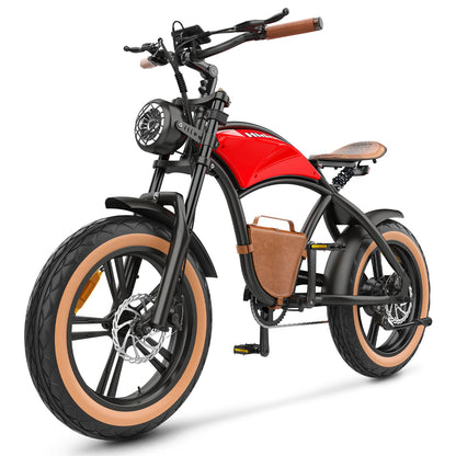 Stylish fat tire e bike, designed for all terrains including city, mountain and trekking electric bike rides in the UK