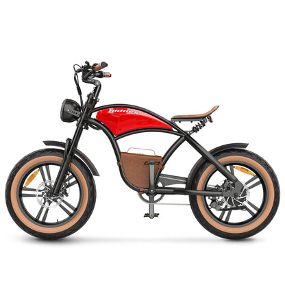 Stylish fat tire e bike, designed for all terrains including city, mountain and trekking electric bike rides in the UK