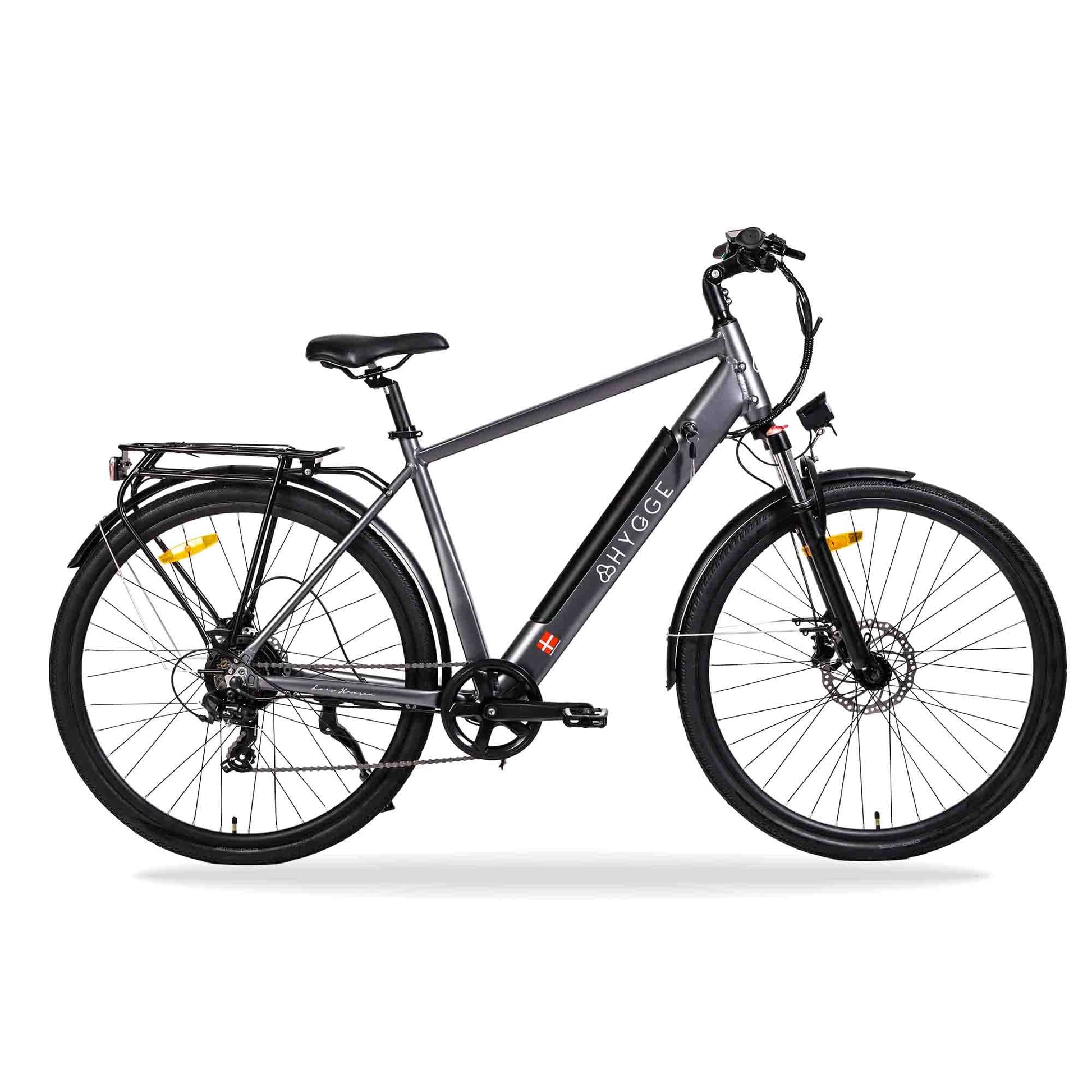 Top rated grey electric bike with pedal assist, perfect for commuting, off-road cycling, and city travel across the UK.