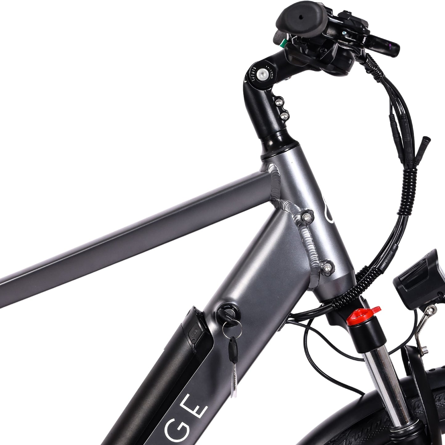 Top rated grey electric bike with pedal assist, perfect for commuting, off-road cycling, and city travel across the UK.