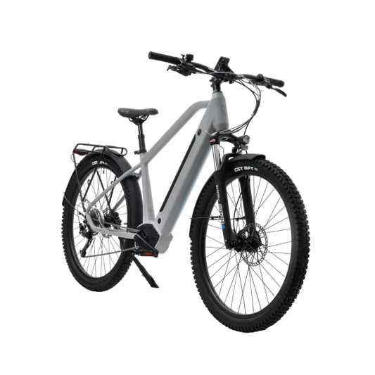 Grey e bike designed for affordable city commuting, offering a fast electric bike ride in the UK