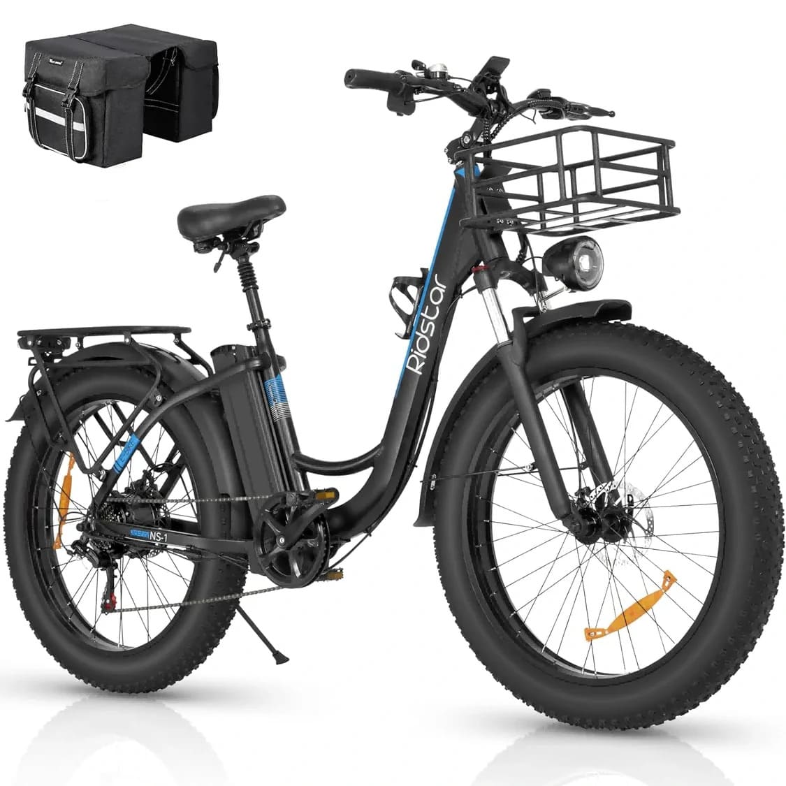 Top rated fat tire e bike in black, designed for city commuting and every day bike ride in the UK