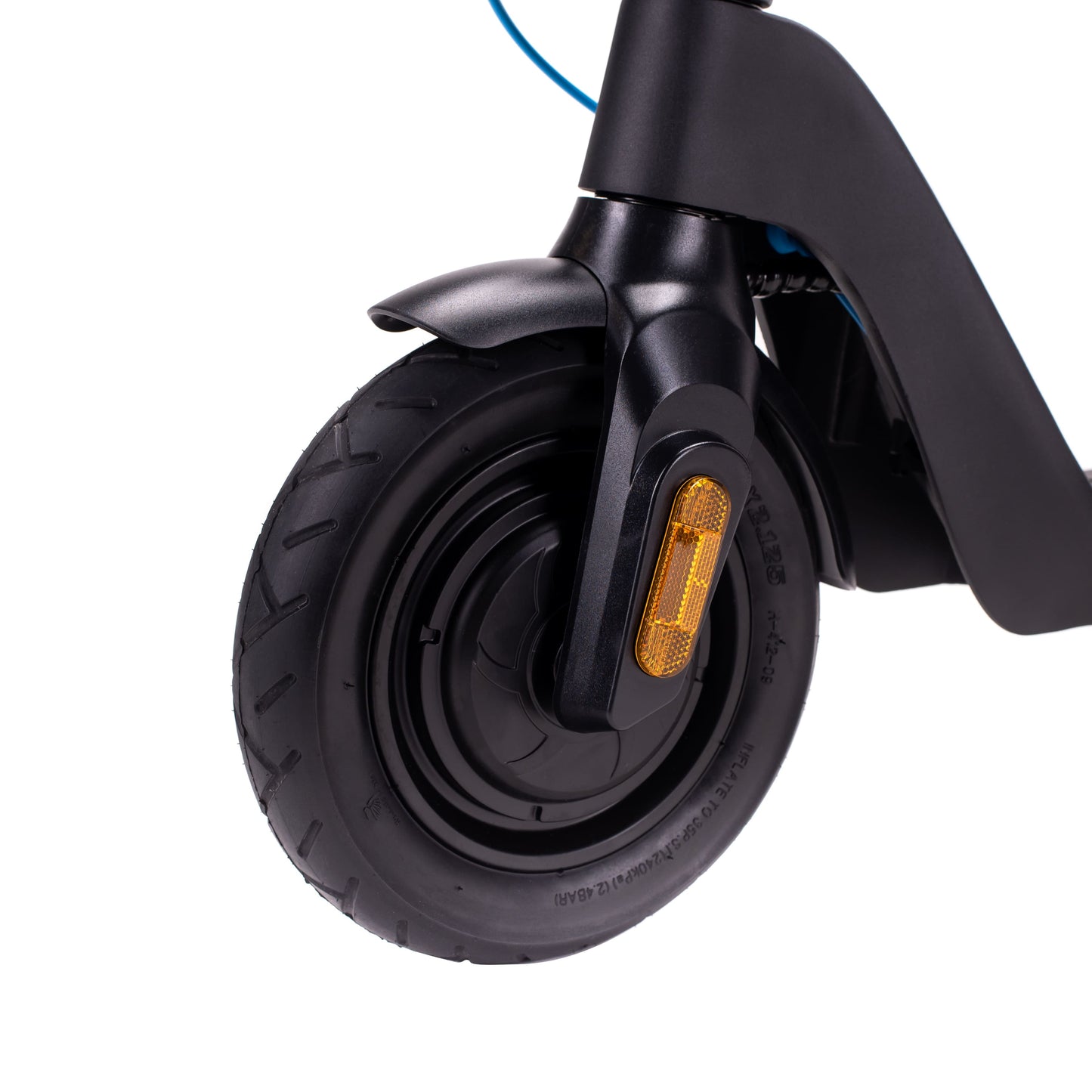 Black and blue electric e scooter for affordable commuting, ideal for daily use, available in the UK