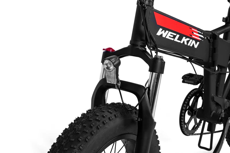 Folding fat tire e bike, designed for all terrains including city, mountain and trekking electric bike rides in the UK