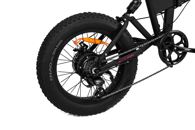 Folding fat tire e bike, designed for all terrains including city, mountain and trekking electric bike rides in the UK