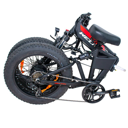 Folding fat tire e bike, designed for all terrains including city, mountain and trekking electric bike rides in the UK