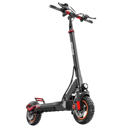 Foldable electric scooter with seat, perfect for efficient city commutes and easy storage.